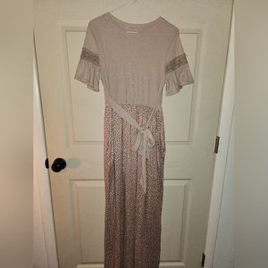 Creamy Beige Maxi Dress